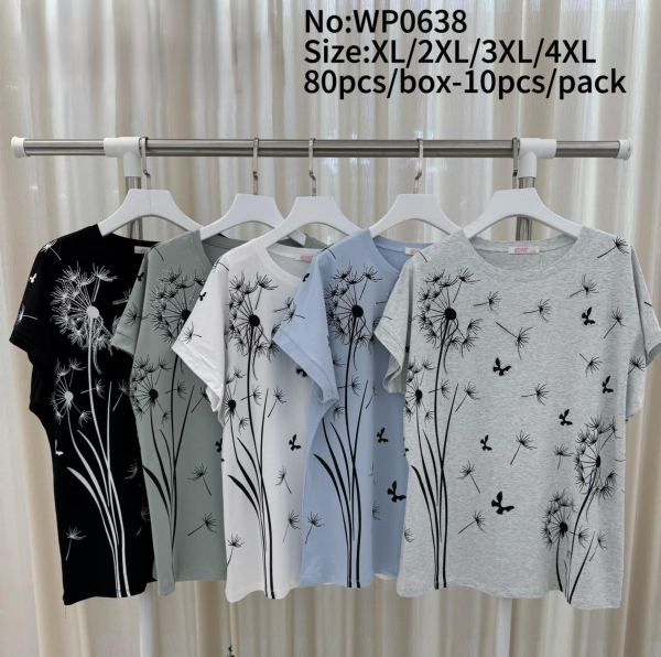 Bluzki damskie Roz XL-4XL, Mix Kolor Paczka 10 szt